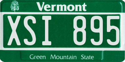 VT license plate XSI895
