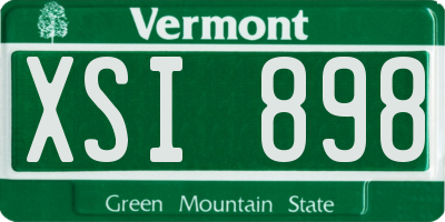 VT license plate XSI898