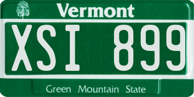 VT license plate XSI899