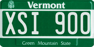 VT license plate XSI900