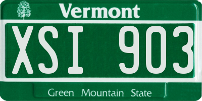 VT license plate XSI903