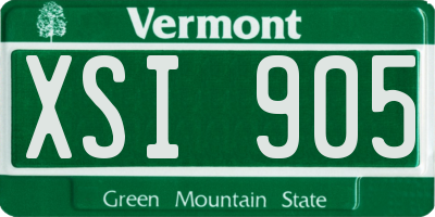 VT license plate XSI905