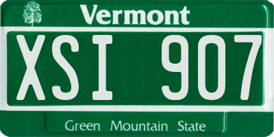 VT license plate XSI907
