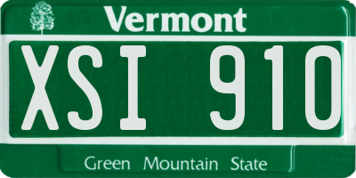 VT license plate XSI910