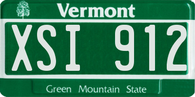 VT license plate XSI912
