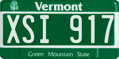 VT license plate XSI917