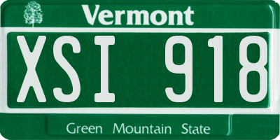 VT license plate XSI918
