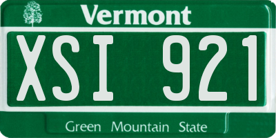 VT license plate XSI921