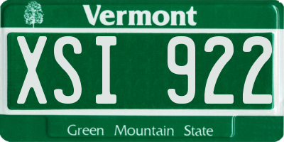 VT license plate XSI922