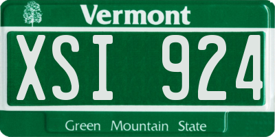 VT license plate XSI924