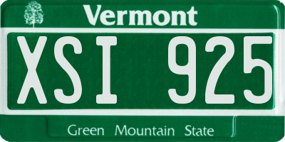 VT license plate XSI925