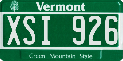 VT license plate XSI926