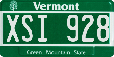VT license plate XSI928