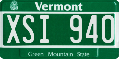 VT license plate XSI940