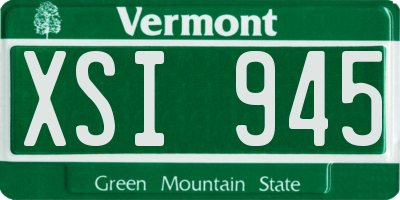 VT license plate XSI945