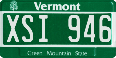 VT license plate XSI946