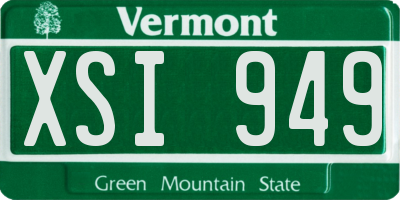 VT license plate XSI949