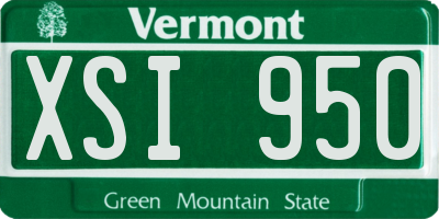 VT license plate XSI950