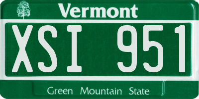 VT license plate XSI951