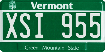 VT license plate XSI955