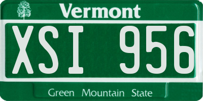 VT license plate XSI956