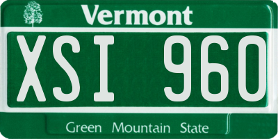 VT license plate XSI960