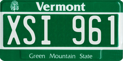 VT license plate XSI961