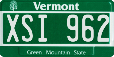 VT license plate XSI962