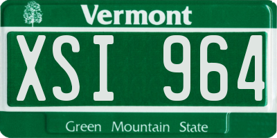 VT license plate XSI964