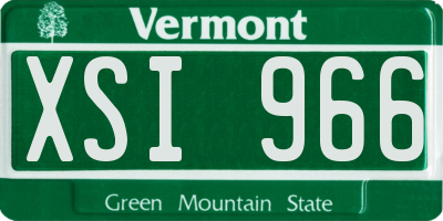 VT license plate XSI966