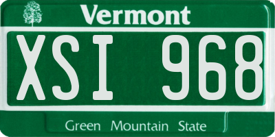 VT license plate XSI968