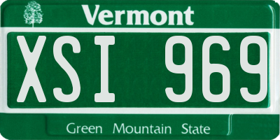 VT license plate XSI969