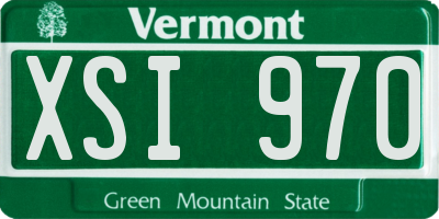VT license plate XSI970
