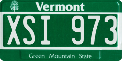 VT license plate XSI973