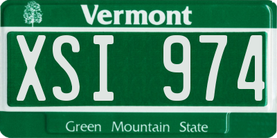 VT license plate XSI974