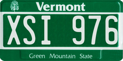 VT license plate XSI976