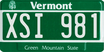 VT license plate XSI981
