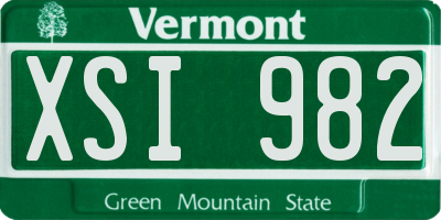 VT license plate XSI982