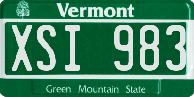 VT license plate XSI983