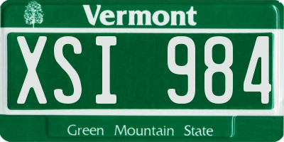 VT license plate XSI984