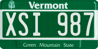 VT license plate XSI987