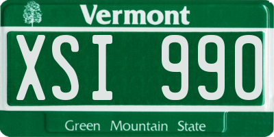VT license plate XSI990