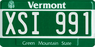 VT license plate XSI991