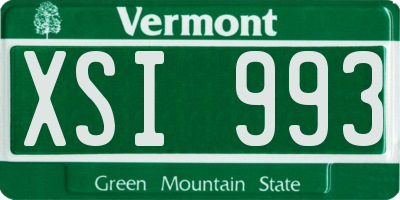 VT license plate XSI993