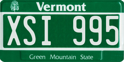 VT license plate XSI995