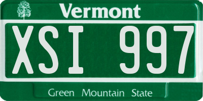 VT license plate XSI997