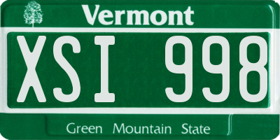 VT license plate XSI998