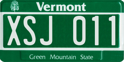 VT license plate XSJ011