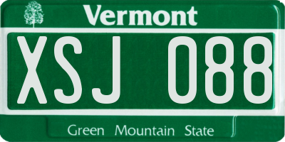 VT license plate XSJ088