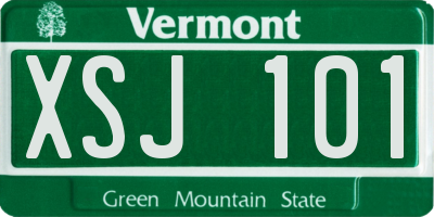 VT license plate XSJ101